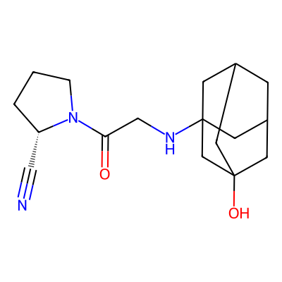 Chemical structure of Vildagliptin API