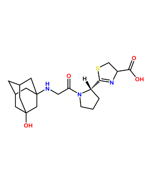 Chemical structure of Vildagliptin Cysteine Conjugate Impurity