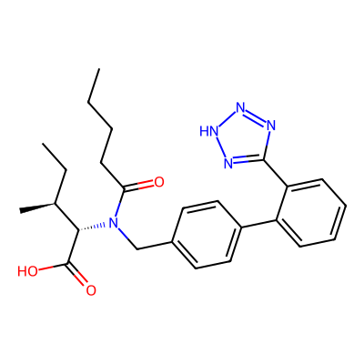 Chemical structure of Isoleucine of valsartan