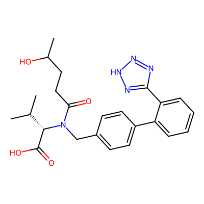 Chemical structure of 4-Hydroxy Valsartan