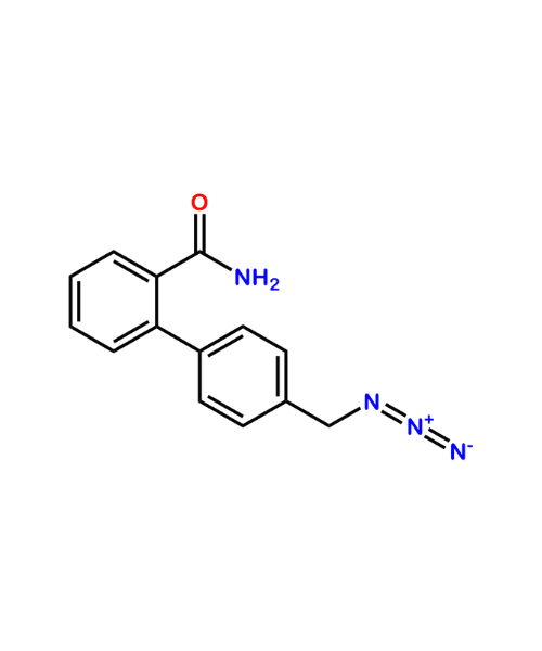 Chemical structure of 4'-(azidomethyl)-[1,1'-biphenyl]-2-formamide