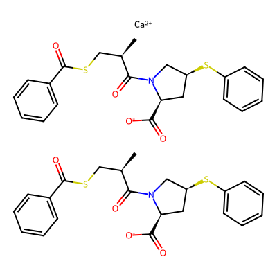 Chemical structure of Zofenopril Calcium Salt