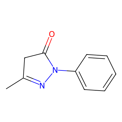 Chemical structure of Edaravone