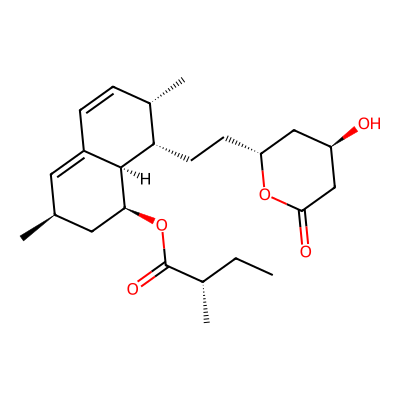 Chemical structure of Lovastatin