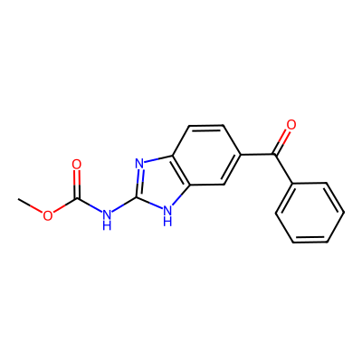 Chemical structure of Mebendazole