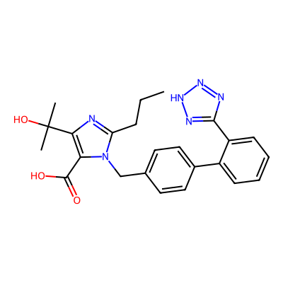 Chemical structure of Olmesartan