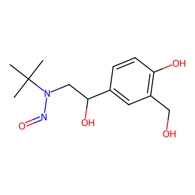 Chemical structure of N-tert-butyl-N-[2-hydroxy-2-[4-hydroxy-3-(hydroxymethyl)phenyl]ethyl]nitrous amide