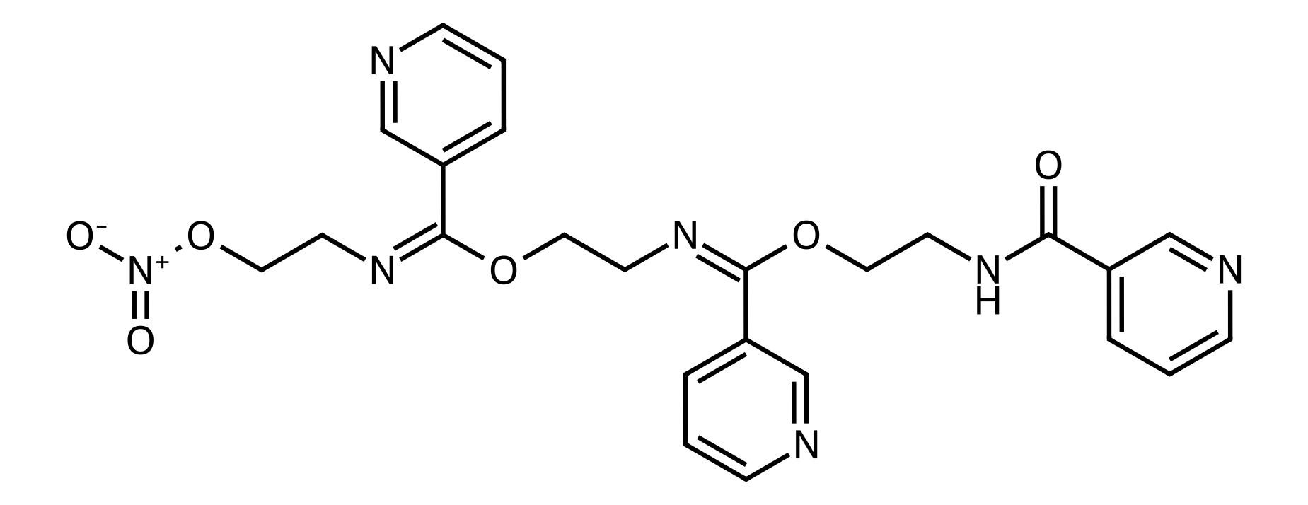 Chemical structure of Nicorandil-impurity-4 (Trimer)